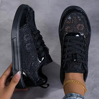 Dentelle | Sneakers da Donna in Pizzo con Motivo Floreale