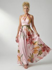 Amiel | Abito Maxi con Motivo Floreale