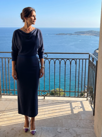 Romy | Abito Midi Drappeggiato