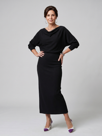 Romy | Abito Midi Drappeggiato
