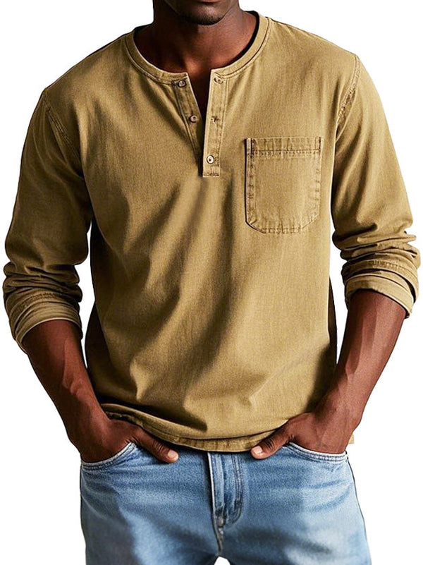 Connor | Retrò Camicia da Uomo a Maniche Lunghe