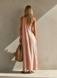 Éliane | Abito Maxi in Lino Monospalla