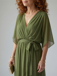 Elric | Abito Midi Drappeggiato