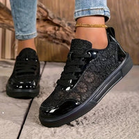 Dentelle | Sneakers da Donna in Pizzo con Motivo Floreale