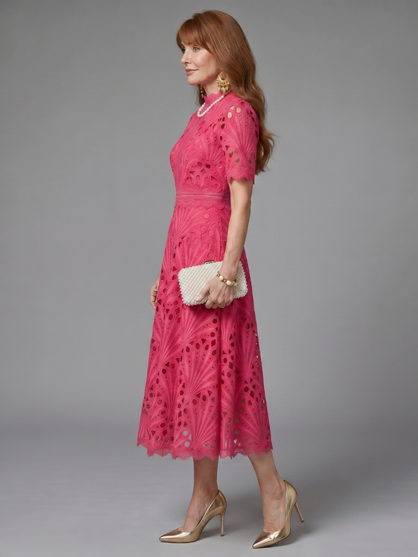 Juno | Abito Midi in Pizzo