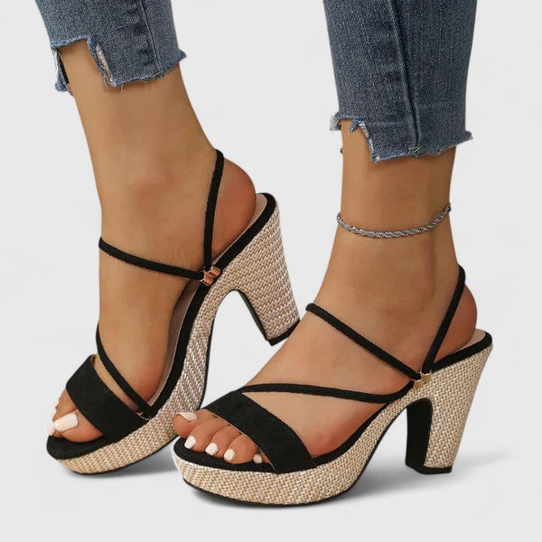 Justyna | Elegante Scarpe con Tacco Nero
