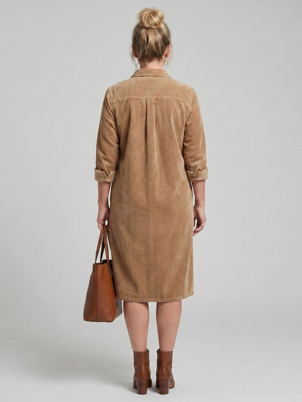 Pema | Abito Midi a Maniche Lunghe con Tasche