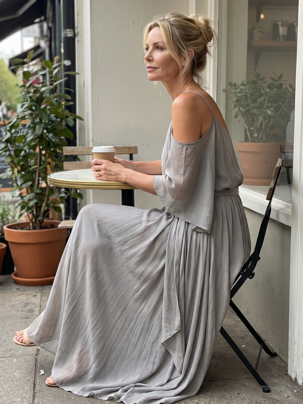 Marisol | Pantaloni con Spalle Scoperte Drappeggiato a Gamba Larga