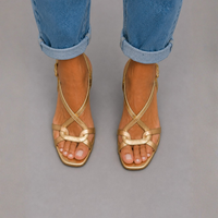 Soleil | Elegante Sandali Oro