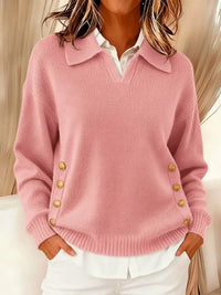 VARIETTE | Maglione in Maglia con Scollo a V con Colletto
