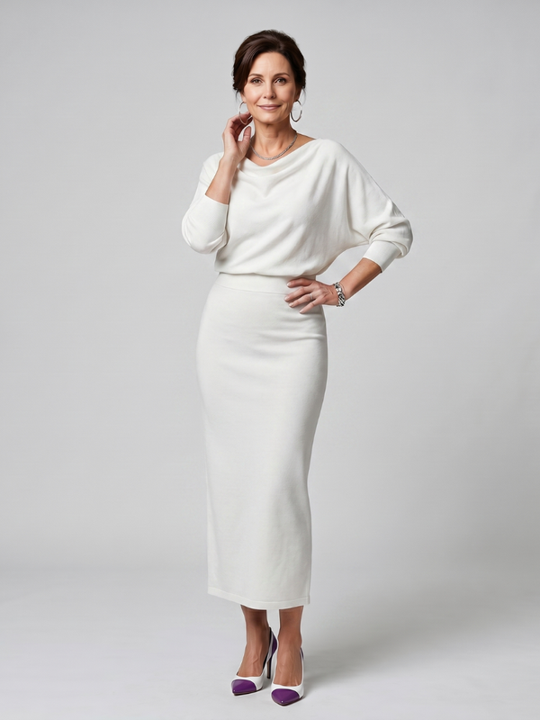 Romy | Abito Midi Drappeggiato