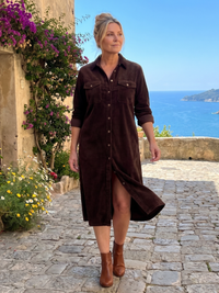 Pema | Abito Midi a Maniche Lunghe con Tasche
