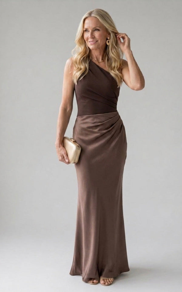 Violet & Grace | Elegante Abito Maxi in Raso