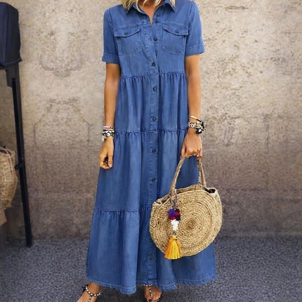 ELIZABETH | Abito Midi con Bottoni