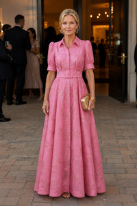 Violet & Grace | Abito Maxi con Motivo Floreale con Cintura