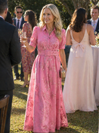 Violet & Grace | Abito Maxi con Motivo Floreale con Cintura
