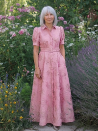 Violet & Grace | Abito Maxi con Motivo Floreale con Cintura