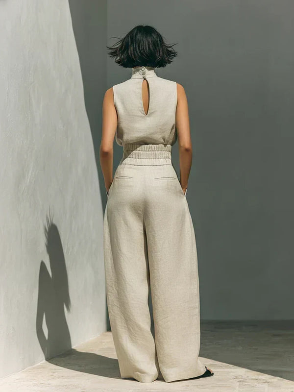 Florine | Pantaloni in Lino Senza Maniche