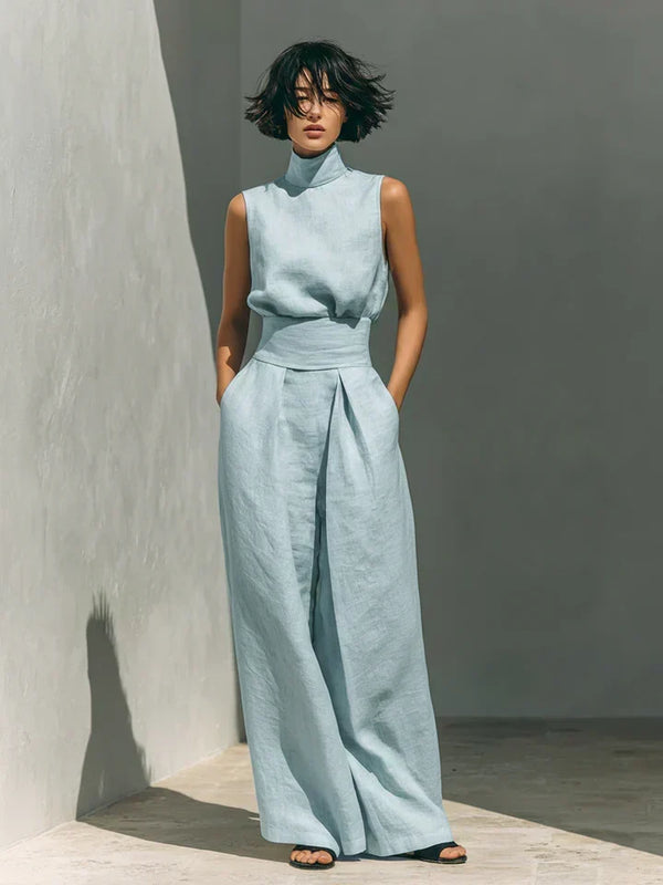 Florine | Pantaloni in Lino Senza Maniche