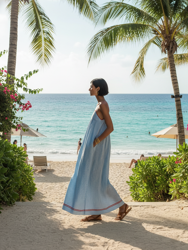 Priscille | Abito Maxi a Righe