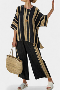 Brielle | Pantaloni da Donna in Lino a Righe