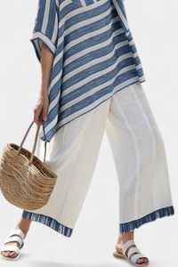 Alexa | Pantaloni da Donna Blu a Righe