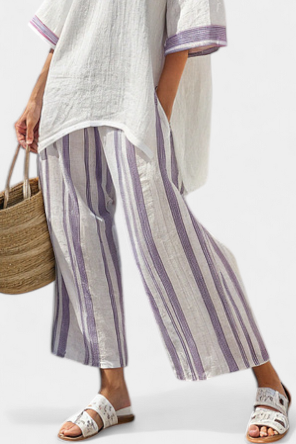 Celina | Pantaloni da Donna a Righe