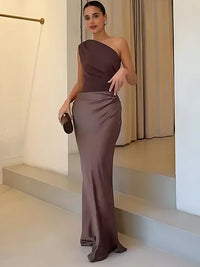 Violet & Grace | Elegante Abito Maxi in Raso