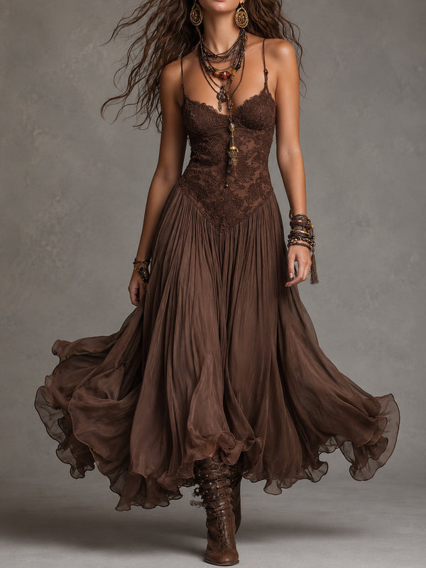Gwenaëlle | Abito in Chiffon Plissettato