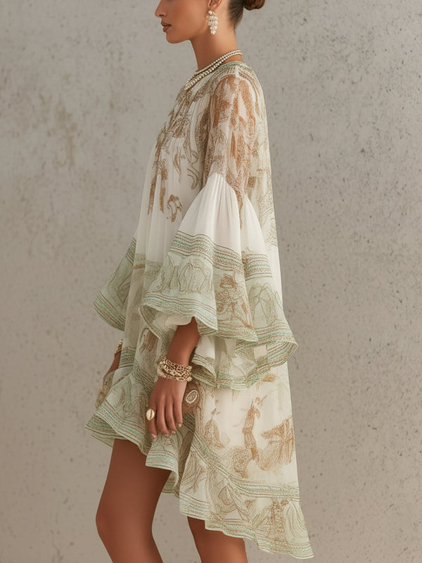 Rosalie | Abito Mini in Chiffon con Volant