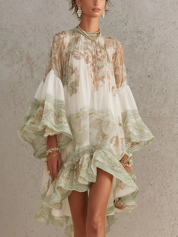 Rosalie | Abito Mini in Chiffon con Volant