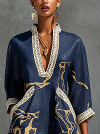 Cosette | Abito Mini in Pizzo Blu Navy all'Uncinetto