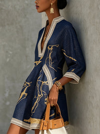 Cosette | Abito Mini in Pizzo Blu Navy all'Uncinetto