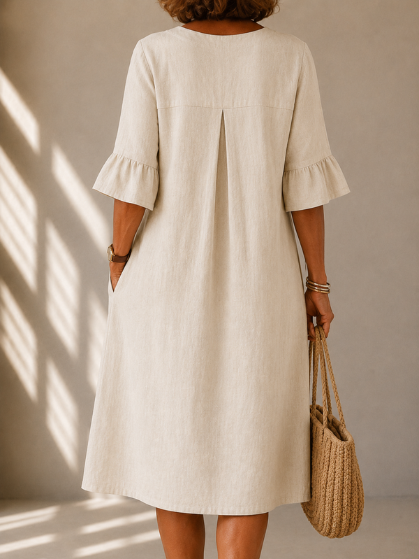 Charlotte | Abito Midi con Bottoni