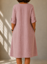 Martine | Abito Midi Rosa