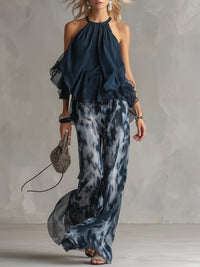 Ludovica | Pantaloni con Collo Halter