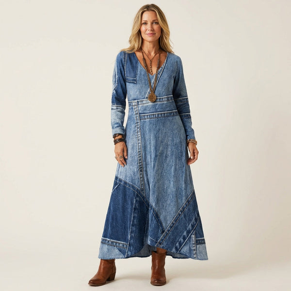 Adriana | Vintage Abito Midi in Denim