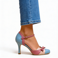 Monika | Elegante Scarpe con Tacco Blu