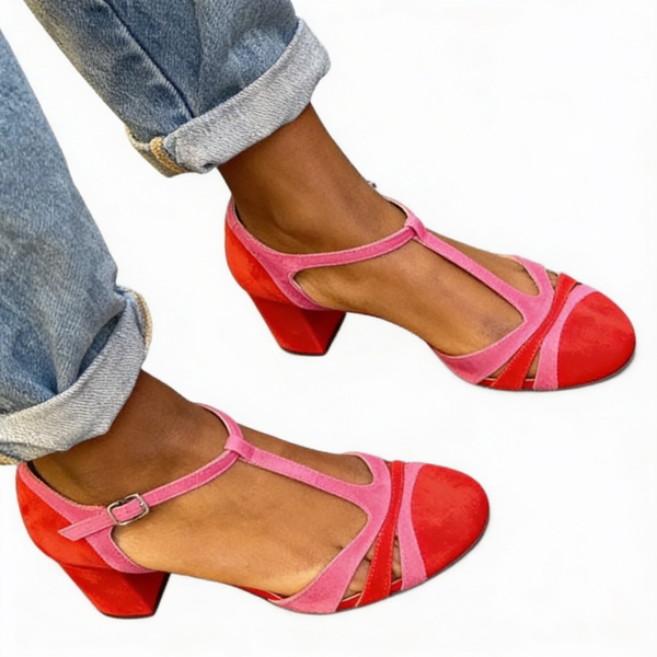 Dominique | Elegante Scarpe con Tacco Rosso