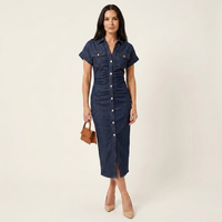 Maya | Abito Midi in Denim con Bottoni