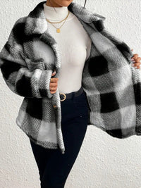 Maurelle | Oversize Giacca da Donna a Quadri con Bottoni
