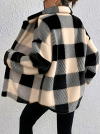 Maurelle | Oversize Giacca da Donna a Quadri con Bottoni