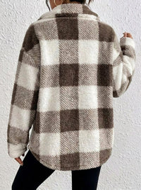 Maurelle | Oversize Giacca da Donna a Quadri con Bottoni