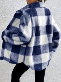 Maurelle | Oversize Giacca da Donna a Quadri con Bottoni