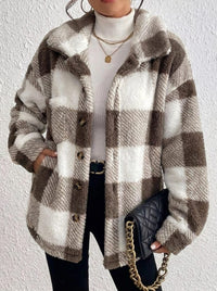 Maurelle | Oversize Giacca da Donna a Quadri con Bottoni