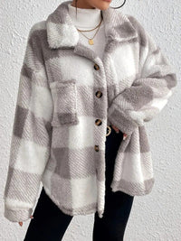 Maurelle | Oversize Giacca da Donna a Quadri con Bottoni