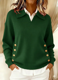 VARIETTE | Maglione in Maglia con Scollo a V con Colletto