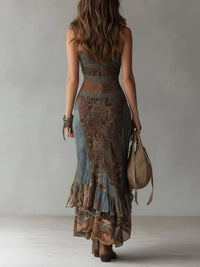 Elena | Abito Maxi Monospalla con Spacco