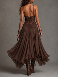 Gwenaëlle | Abito in Chiffon Plissettato