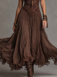 Gwenaëlle | Abito in Chiffon Plissettato
